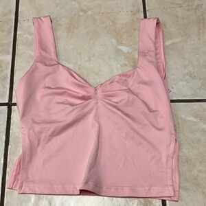 Pink Sleeveless Crop Top
